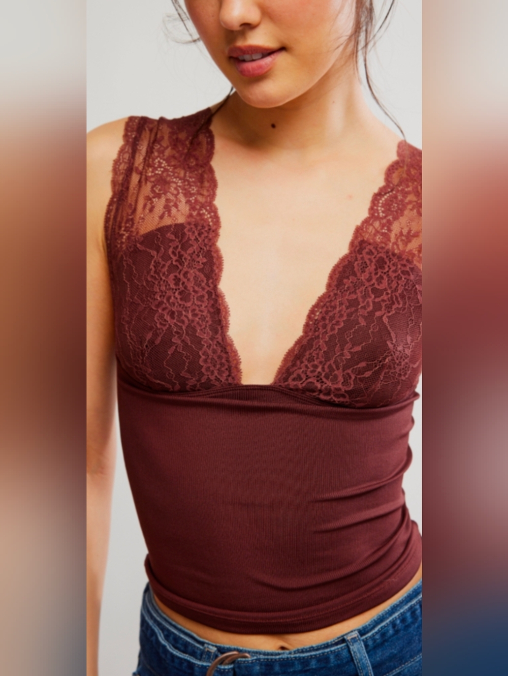 Free People Power Play Cami in Bittersweet Cocoa | Medium